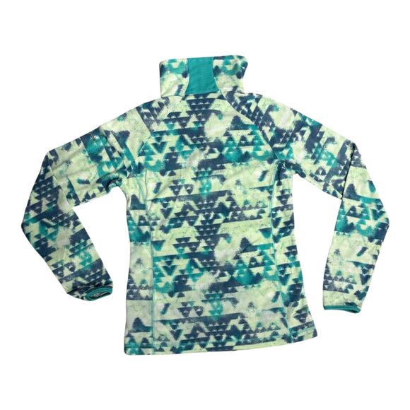 Unique Columbia Blue Green Geometric Fleece
Quarter Zip Pullover S - Picture 3 of 5